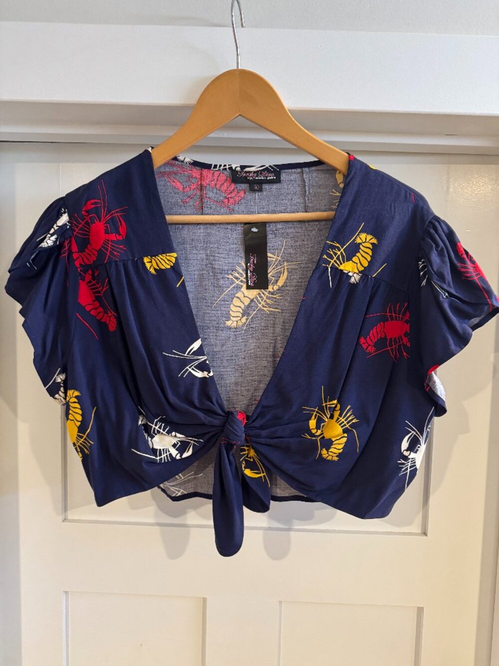 NWT Trashy Diva Crawfish Tie-Front Top Size 12